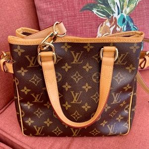 LOUIS VUITTON Batignolles Monogram Canvas Brown Tote Handbag PreLoved